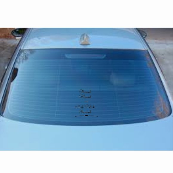 Stressed, Blessed & Nail Poli...-Vinyl Decals-Cool Sticker-Funny Sticker-Laptop… - Picture 3 of 5